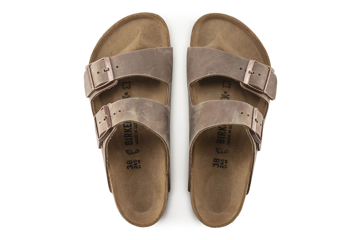 Birkenstock Arizona R Tabacco Oiled Leather Unisex #color_brown-dark-beige