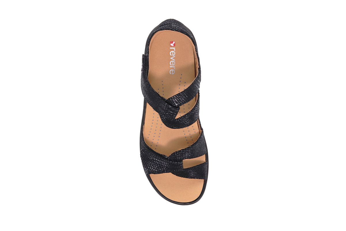 Revere Geneva M Black Lizard Womens #color_black