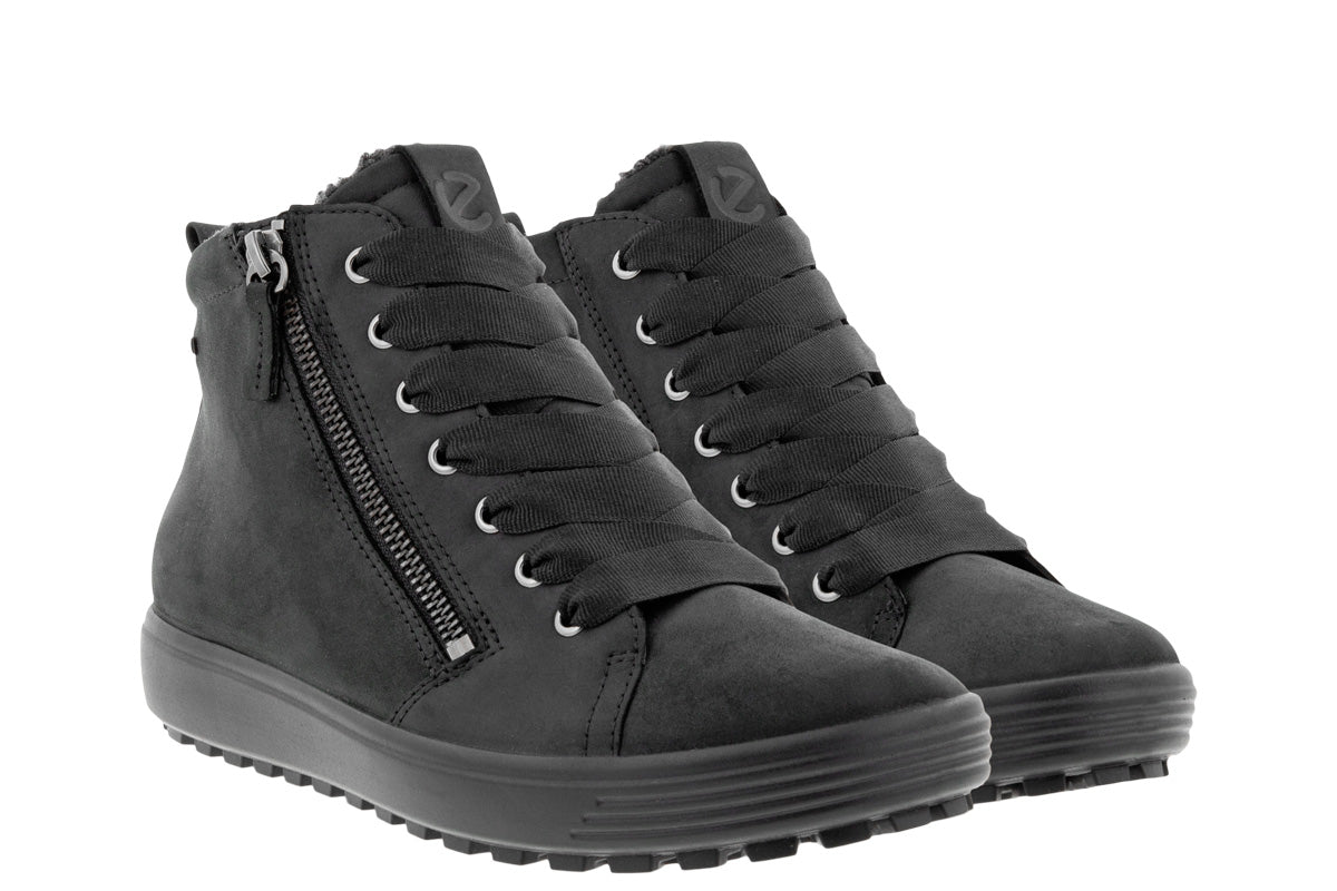 Ecco Soft 7 Tred GTX Hi Black Womens #color_black