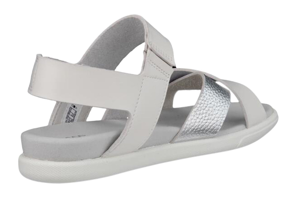 Ecco Samara White/Pure Silver Womens #color_white-multi-metallics