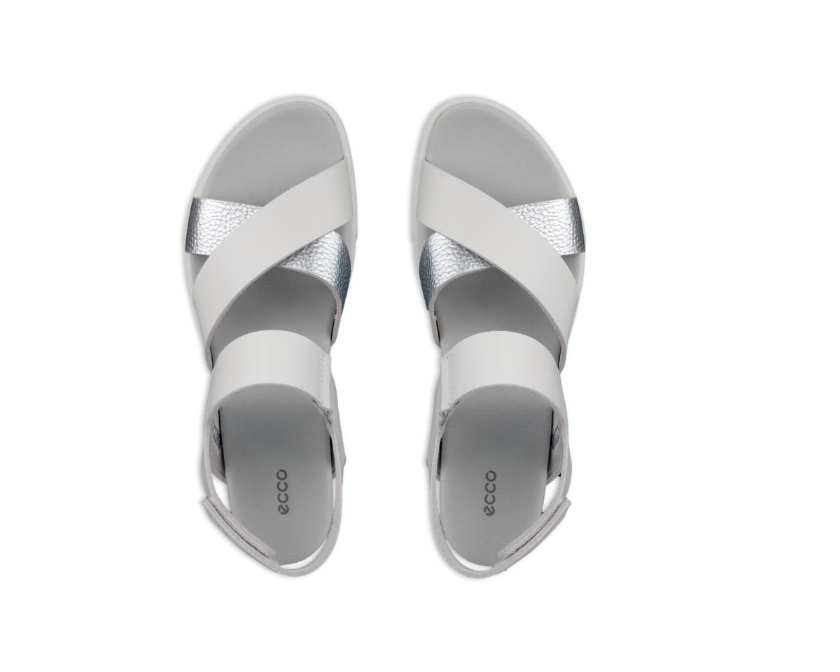 Ecco Samara White/Pure Silver Womens #color_white-multi-metallics
