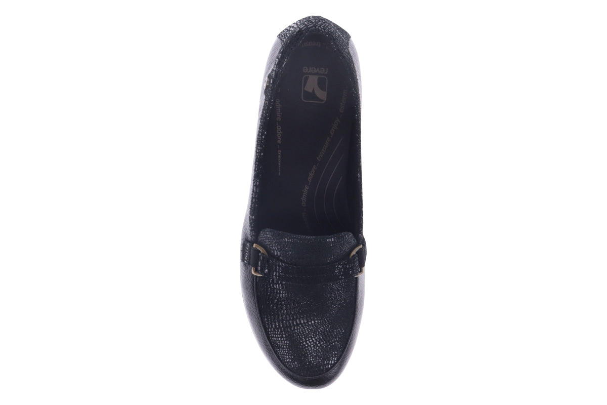Revere Montmarte W Black Lizard Womens #color_black
