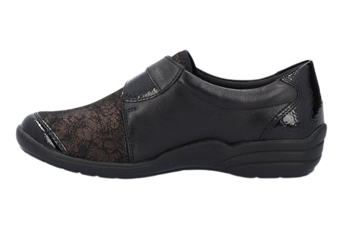Remonte R7600 Black/Bronze Combo Womens #color_black-multi-metallics