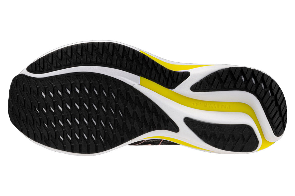 Mizuno Wave Rider 28 2E Black/White/Evening Primrose Mens #color_black