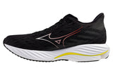 Mizuno Wave Rider 28 2E Black/White/Evening Primrose Mens #color_black