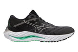 Mizuno Wave Inspire 19 D Iron Gate/Nimbus Cloud/Spring Bud Womens #color_black-multi-greens