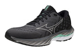 Mizuno Wave Inspire 19 D Iron Gate/Nimbus Cloud/Spring Bud Womens #color_black-multi-greens