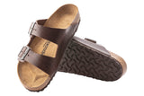 Birkenstock Arizona R Vintage Wood Roast Natural Leather Mens #color_brown-dark-brown