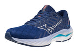 Mizuno Wave Inspire 19 D Blue Depths/White/Aquarius Womens #color_blue-multi-whites