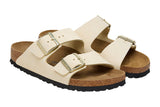 Birkenstock Arizona R Ecru Nubuck Leather Womens #color_brown-beige