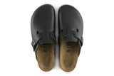 Birkenstock Boston N Black Smooth Leather Unisex #color_black