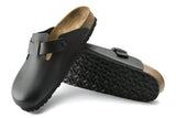 Birkenstock Boston N Black Smooth Leather Unisex #color_black