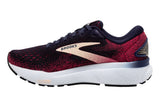 Brooks Ghost 16 2A Peacoat/Raspberry/Apric Womens #color_black-multi-pinks-purples