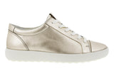 Ecco Soft 7 Pure White Gold Womens #color_metallic-silver