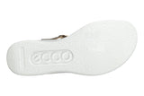 Ecco Flowt Wedge Pure White Gold Womens #color_silver