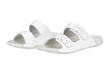 Ecco Cozmo Buckle Bright White Patent Womens #color_white