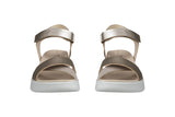 Ecco Flowt Wedge Pure White Gold Womens #color_silver