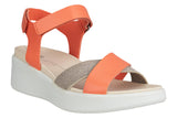 Ecco Flowt Wedge Coral Womens #color_pink-coral