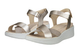 Ecco Flowt Wedge Pure White Gold Womens #color_silver