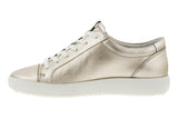 Ecco Soft 7 Pure White Gold Womens #color_metallic-silver