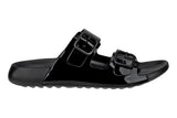 Ecco Cozmo Buckle Black Patent Womens #color_black