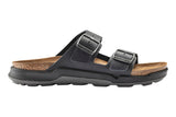 Birkenstock Arizona Cross Town R Black Waxy/Oiled Leather Mens #color_black