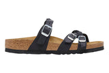 Birkenstock Franca Braided R Black Oiled Leather Womens