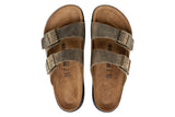 Birkenstock Arizona Cross Town R Faded Khaki Waxy/Oiled Leather Mens #color_green-khaki