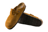 Birkenstock Boston R Soft Footbed Mink Suede Leather Unisex #color_brown