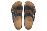 Birkenstock Arizona Cross Town R Black Waxy/Oiled Leather Mens #color_black