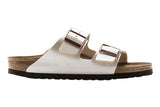 Birkenstock Arizona R Graceful Pearl White Womens #color_metallic-pearl