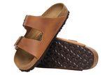 Birkenstock Arizona R Cognac Oiled Leather Unisex #color_brown