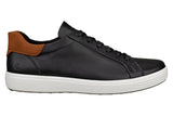 Ecco Soft 7 Black/Cognac Mens