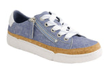 Django and Juliette Torayne Blue Denim-White Multi Womens #color_blue