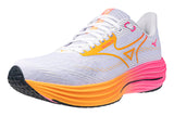 Mizuno Wave Rider 29 White/Tang Orange/Pink Tetra Unisex #color_white-multi-pinks