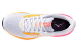 Mizuno Wave Rider 29 White/Tang Orange/Pink Tetra Unisex #color_white-multi-pinks
