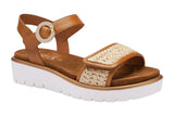 Ara Bilbao 12-33519 Cognac/Natural Raffia Combo Womens #color_brown-multi