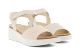 Ecco Flowt Wedge Limestone Womens #color_brown-beige