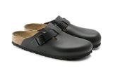 Birkenstock Boston R Black Smooth Leather Unisex #color_black