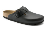 Birkenstock Boston R Black Smooth Leather Unisex #color_black