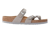 Birkenstock Mayari R Soft Footbed Dove Grey Nubuck Leather Womens