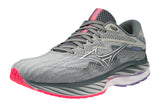 Mizuno Wave Rider 27 D Pearl Blue/White/High-Vis Pink Womens #color_grey-multi-pinks-purples