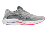 Mizuno Wave Rider 27 D Pearl Blue/White/High-Vis Pink Womens #color_grey-multi-pinks-purples