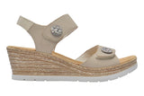 Rieker 619B9 Cream Womens #color_brown-beige