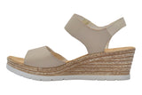 Rieker 619B9 Cream Womens #color_brown-beige