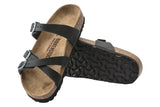 Birkenstock Franca R Black Oiled Leather Womens #color_black