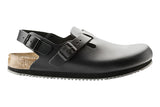 Birkenstock Tokio Supergrip R Black Smooth Leather Unisex #color_black