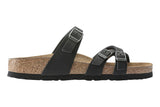 Birkenstock Franca R Black Oiled Leather Womens #color_black