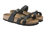 Birkenstock Franca R Black Oiled Leather Womens #color_black