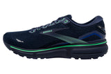 Brooks Ghost 15 D Crown Blue/Black/Green Mens #color_blue-multi-black